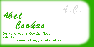 abel csokas business card